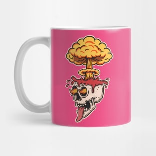 Skull explode fire in eyes Mug